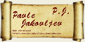 Pavle Jakovljev vizit kartica